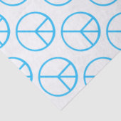 Peace Sign Blue Groovy Retro Fun Seidenpapier (Ausschnitt)