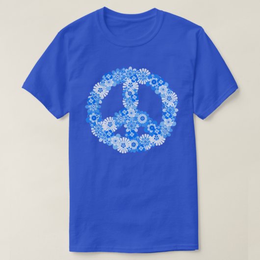 Peace Sign Blue T-Shirt (Design vorne)