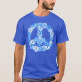 Peace Sign Blue T-Shirt (Vorderseite)