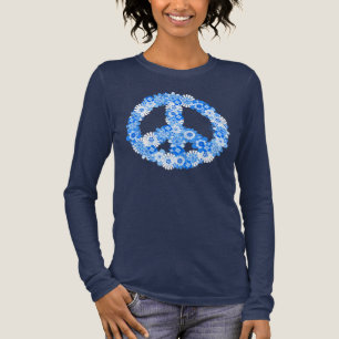 Peace Sign Blue Tri-Blend Shirt