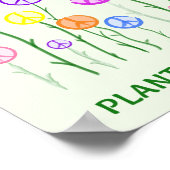 Peace Sign Blume drucken Poster (Ecke)