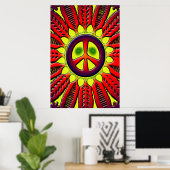 PEACE SIGN BLUME POSTER (Heimbüro)