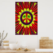 PEACE SIGN BLUME POSTER (Küche)
