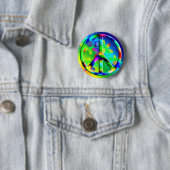 Peace Sign Blume Power Hippie Button (Beispiel)