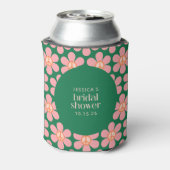 Peace Sign Blumen Green Pink Custom Brautparty Dosenkühler (Kanne Rückseite)