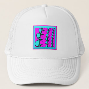 Peace Sign Chains Trucker Hat Truckerkappe