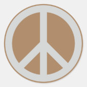 Peace Sign Classic Round Stickers (Vorderseite)