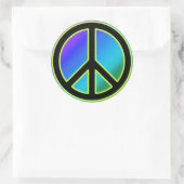 Peace Sign Classic Round Stickers (Tasche)