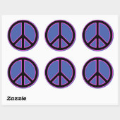 Peace Sign Classic Round Stickers (Blatt)