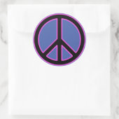 Peace Sign Classic Round Stickers (Tasche)