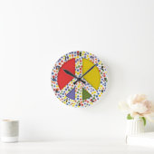 Peace Sign Clock Runde Wanduhr (Zuhause)