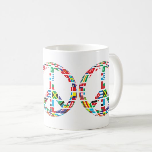 peace sign coffee mug kaffeetasse (VorderseiteRechts)