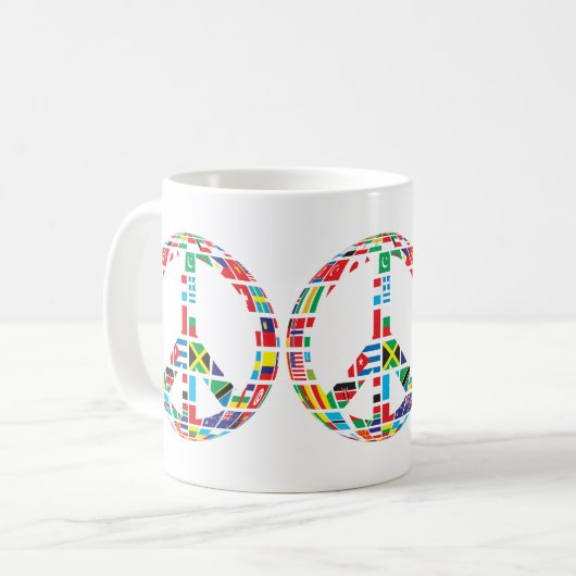 peace sign coffee mug kaffeetasse (Vorderseite Links)