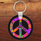 Peace Sign Color Me Bright Schlüsselanhänger (Vorderseite)