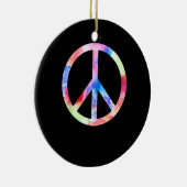 Peace Sign Colorful Keramik Ornament (Rechts)