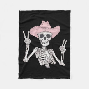 Peace Sign Cowboy Hat Western Mexicanisches Hallow Fleecedecke