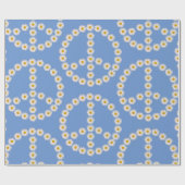 peace sign daisies daisy boho geschenkpapier (Flach)