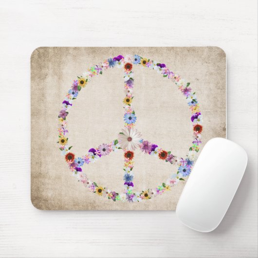 Peace Sign Design Mousepad (Mit Mouse)