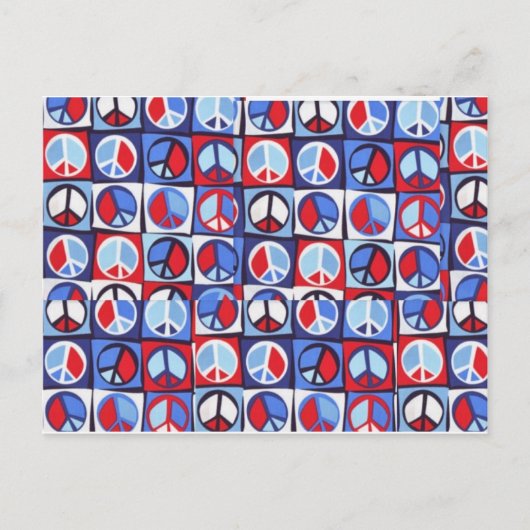 PEACE SIGN DESIGN POSTKARTE (Vorderseite)