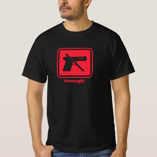 Peace sign Enough End Gun Violence T-Shirt (Vorderseite)