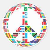 peace sign flag stickers (Vorderseite)