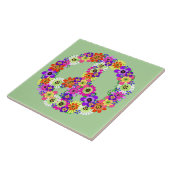 Peace Sign Floral Fliese (Seite)