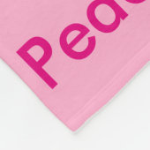 Peace Sign Floral in Baby Pink Friedliche Träume Fleecedecke (Ecke)