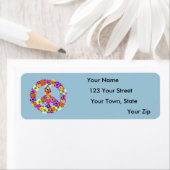 Peace Sign Floral in Sky Blue (Insitu)