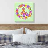 Peace Sign Floral Leinwanddruck (Insitu (Schlafzimmer))