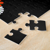 Peace Sign Floral on Black Puzzle (Seite)