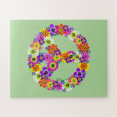 Peace Sign Floral Puzzle (Horizontal)