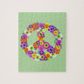 Peace Sign Floral Puzzle (Vertikal)