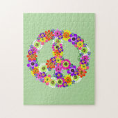 Peace Sign Floral Puzzle (Vertikal)