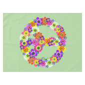 Peace Sign Floral Tischdecke (Vorderseite (Horizontal))
