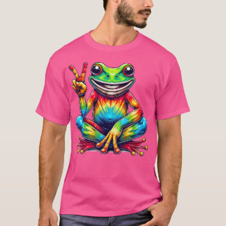 Peace Sign Frog Hippie Krawatte Dye Men Men T-Shirt