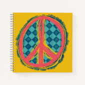 Peace Sign, Groovy Journal Notizblock (Vorderseite)