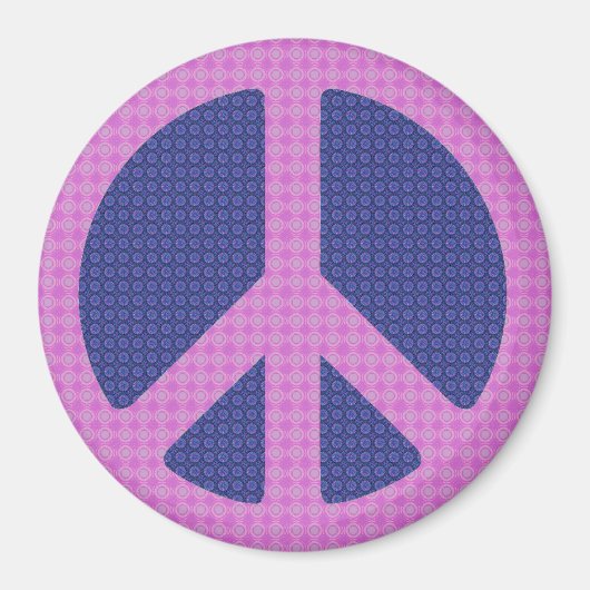 Peace Sign Groovy Magnet (Vorne)