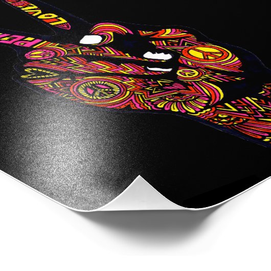 Peace Sign Hand Fotodruck (Ecke)
