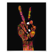 Peace Sign Hand Fotodruck (Vorne)