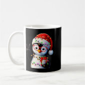 Peace Sign Hand Penguin Santa Christmas Penguin Pa Kaffeetasse (Links)
