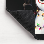 Peace Sign Hand Penguin Santa Christmas Penguin Pa Mousepad (Ecke)