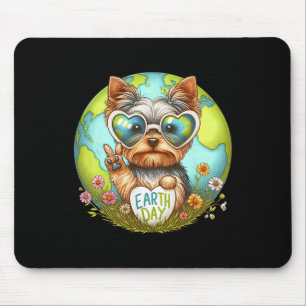 Peace Sign Hand Yorkshire Terrier Kids Mens Womens Mousepad
