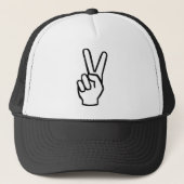 Peace Sign Hat Truckerkappe (Vorderseite)