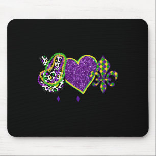 Peace Sign Heart Fleur De Lys Hippie Peace Liebe Mousepad
