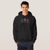Peace Sign Heart Fleur De Lys Hippie Peace Love Ma Hoodie (Vorne ganz)