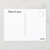 Peace Sign Heart of Seashells OBX NC Postkarte (Rückseite)