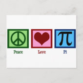 Peace Sign Heart Pi Symbol Postkarte (Vorderseite)