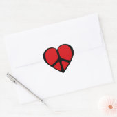Peace Sign Heart Stickers (Umschlag)