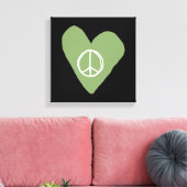 Peace Sign Herz Leinwanddruck (Insitu (Wohnzimmer))