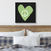 Peace Sign Herz Leinwanddruck (Insitu (Schlafzimmer))